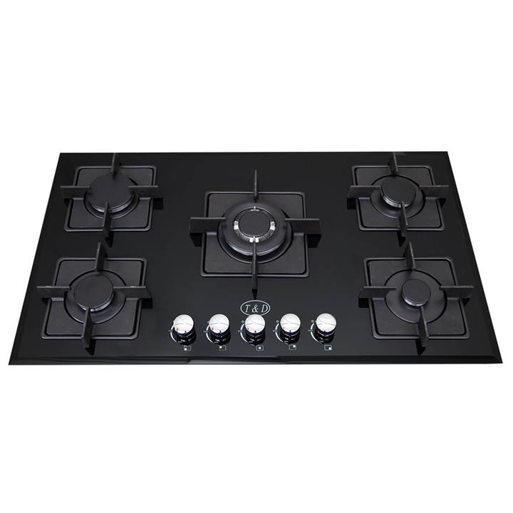 اجاق گاز صفحه‌ ای شیشه ای تی اند دی مدل TD122 T And D TD122 Glass Gas Hob